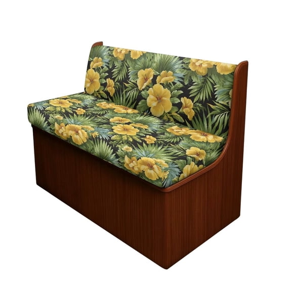 Garronmavis Tropical Yellow Flowers RV Dinette Cushion Covers RV Sofa Seat Slipcovers Replacement Washable Easy Fitted Backrest Cover & Bench Cover