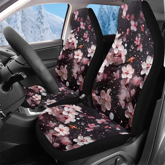 Garronmavis USA Flag 2 Piece Fuzzy Car Seat Covers Cars Interrier Decor Car Seat Covers Soft Car Seat Blanket Easy to Install