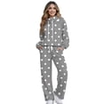 thumbnail image 1 of Garronmavis Womens 2 Piece Sweatsuits Sets Polka Dot Sweat Set Grey Sweatsuit for Women 2 Piece Set Sweatshirt Lounge Sets Spring Winter Fall Outfits, Size S, 1 of 6