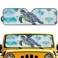 thumbnail image 1 of GarronmavisTie-Dye Turtle Windshield Sun Shade for Jeep Wrangler JK JKU JL JLU1997-2024,Window Sun Visor for UV Rays & Heat Protection Easy to Install Heat Reflector-Keep Your Vehicle Cool, 1 of 6