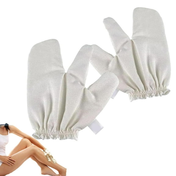Garshana Gloves Raw Silk, Raw Silk Gloves Garshana, Exfoliating Bath Massage Scrubbing Glove (1PC)