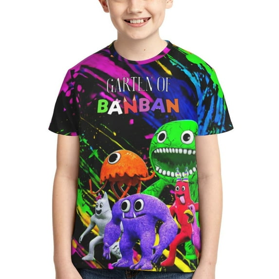 Garten Of Banban Boys Girls 3d Graphic Printed T-Shirt Crewneck Short Sleeve Tees