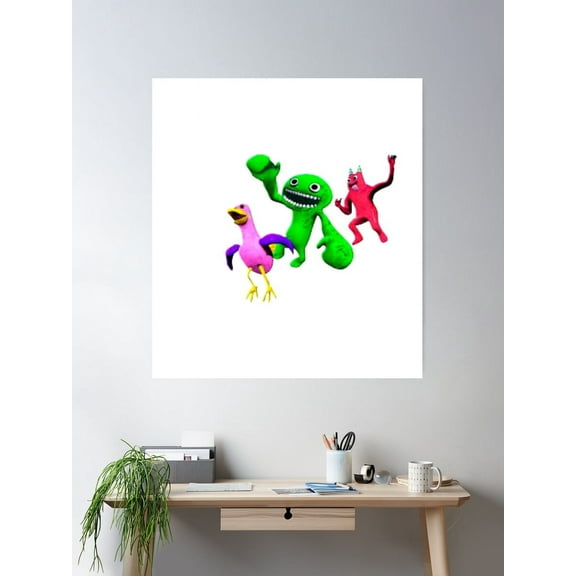 Garten Of Banban Logo And Characters. Horror Games 2023 Poster Wall Art, Modern Wall Decor For Living Room Bedroom, 8x12 UNFRAMED