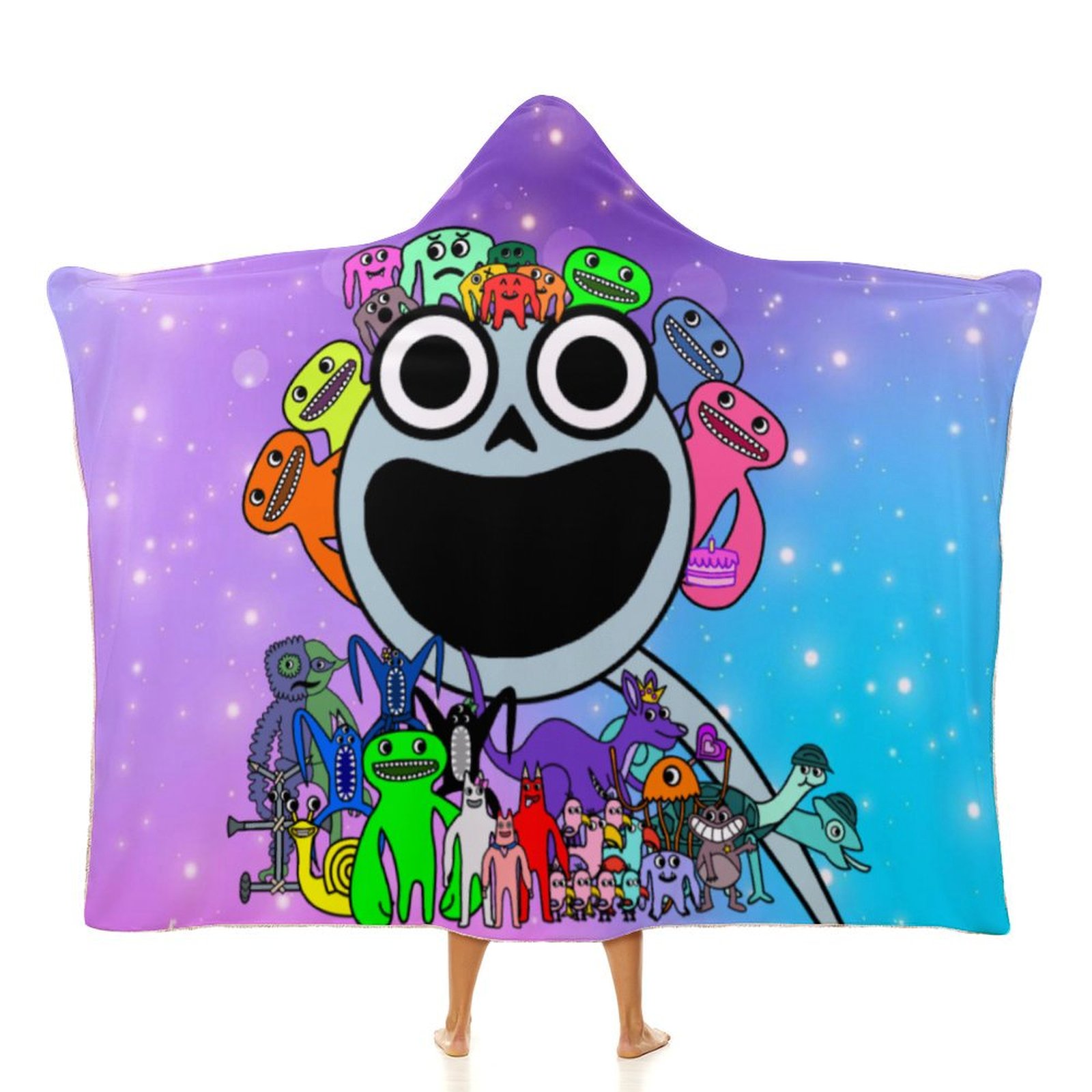 Garten of Banban Hooded Blanket Cape Wrap Soft Wearable Blanket Hooded