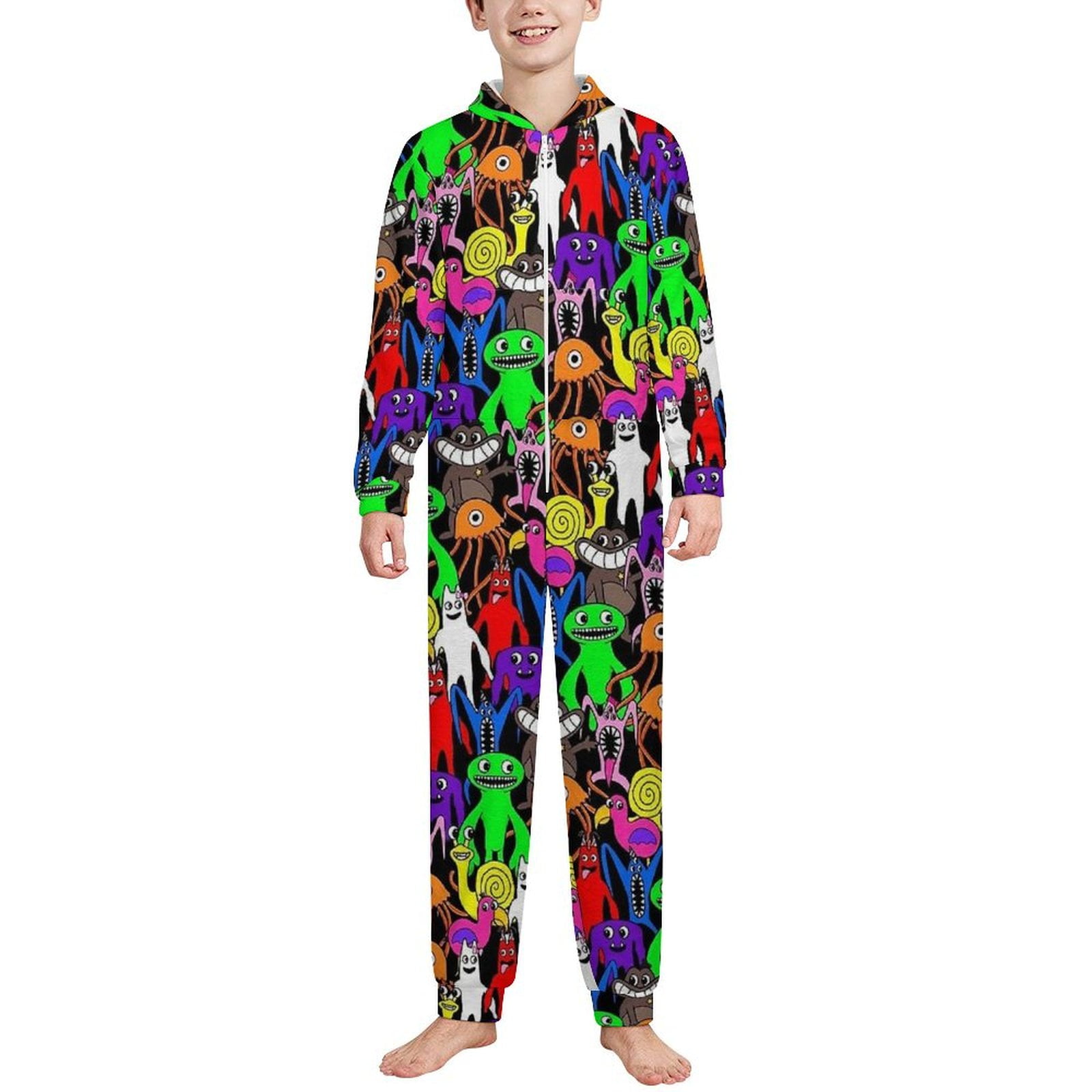 Garten of Banban Kids One Piece Pajama Hooded Union Suit PJs Sleepwear ...