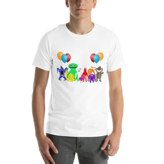 Garten of Banban T-shirt Design – Unique & Playful Cartoon Characters (White, 4XL)