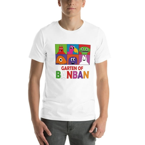 Garten of Banban T-shirt Design – Unique & Playful Cartoon Characters (White, 5XL)