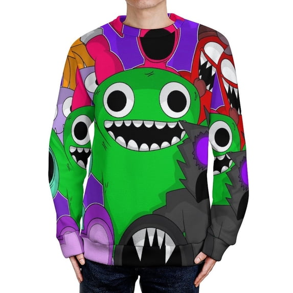 Garten of Banban Unisex Sweater Long Sleeve Fall Casual Crewneck Tops Pullover Active Streetwear Fashion Sweatshirt 2XL