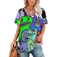 thumbnail image 1 of Garten of Banban Women's Shirt V-Neck Breathable Short-Sleeve T-Shirt Casual Fashion Tee Soft & Trendy Blouse L, 1 of 8