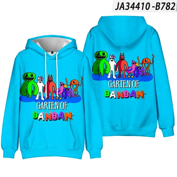 Garten of banban Hoodie Sweatshirt Casual Kids Cartoon Hoodies Hip Hop Long Sleeve Tracksuits Fashion Unisex Hooded Tops