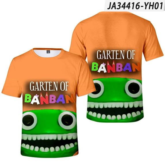 Garten of banban T shirt Crewneck Short Sleeve Unisex Tops Summer 3D Print Kids O-Neck Tshirt Casual Boys Girls Pullover Tees