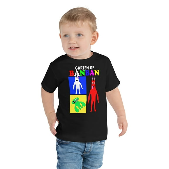 Garten of  banban Toddler Short Sleeve Tee (Black, 2T)