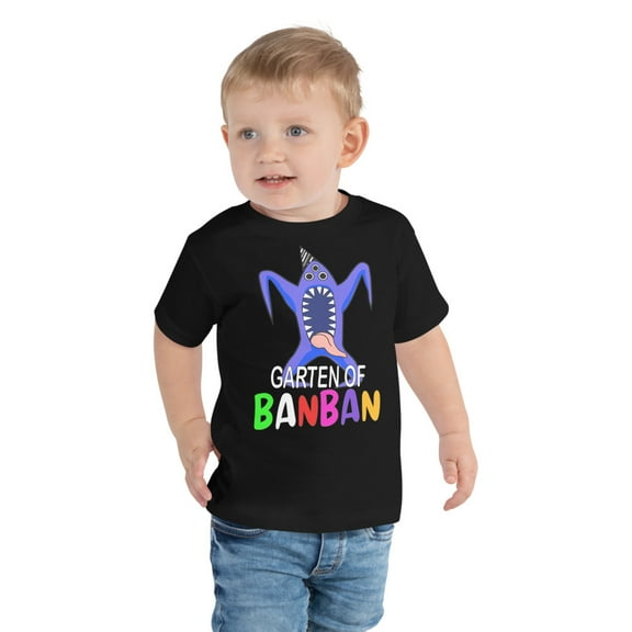 Garten of banban Toddler Short Sleeve Tee (Black, 2T)