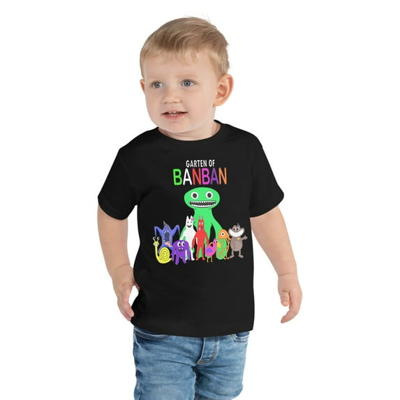Garten of banban Toddler Short Sleeve Tee (Black, 4T)