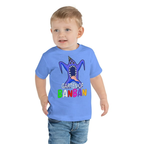 Garten of banban Toddler Short Sleeve Tee (Heather Columbia Blue, 2T)