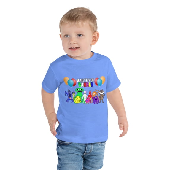 Garten of banban Toddler Short Sleeve Tee (Heather Columbia Blue, 2T)