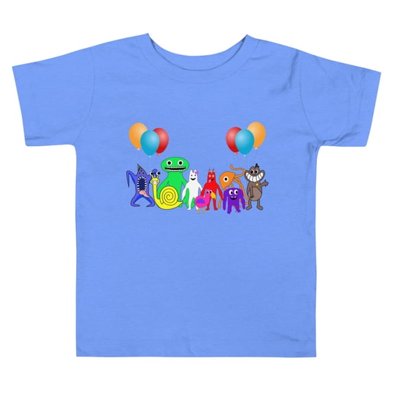 Garten of  banban Toddler Short Sleeve Tee (Heather Columbia Blue, 5T)