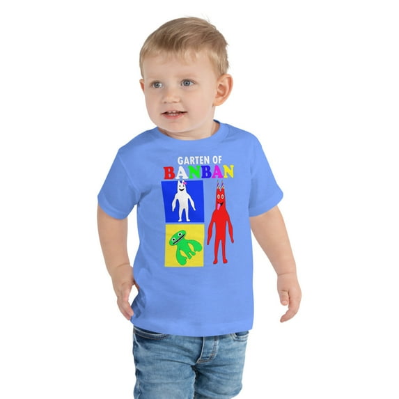 Garten of banban Toddler Short Sleeve Tee (Heather Columbia Blue, 5T)