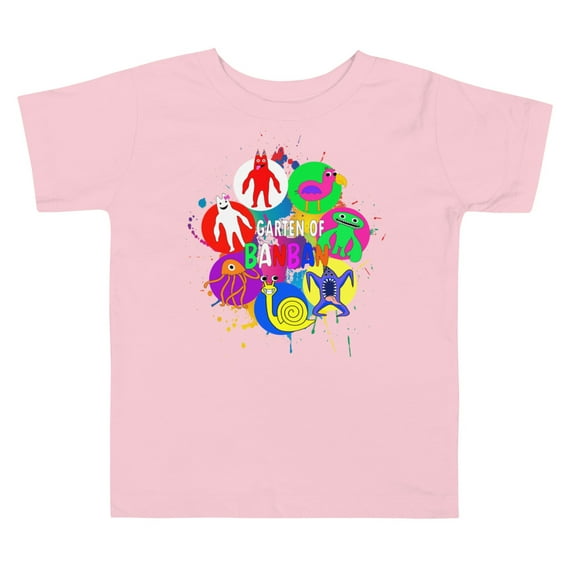 Garten of banban Toddler Short Sleeve Tee (Pink, 2T)