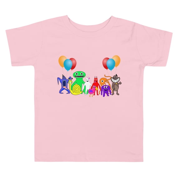 Garten of banban Toddler Short Sleeve Tee (Pink, 3T)