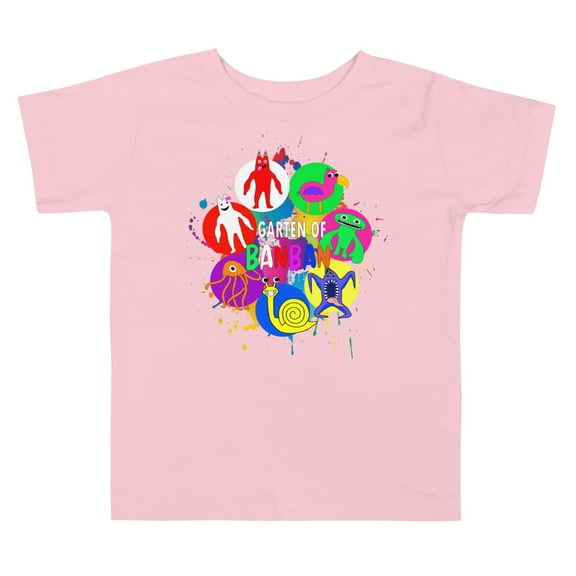 Garten of  banban Toddler Short Sleeve Tee (Pink, 5T)