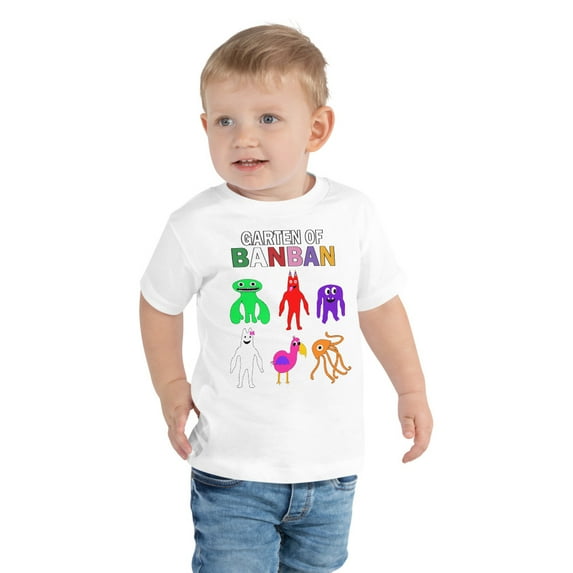 Garten of banban Toddler Short Sleeve Tee (White, 5T)