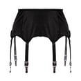 thumbnail image 1 of Garter Belt, Audhol Women's Lace Garter Belt with 6 Straps Metal Clip Suspender for Thigh High Stockings Thigh Garter Black L, 1 of 2