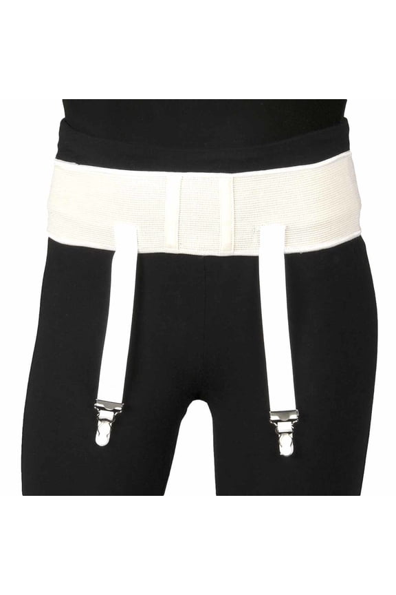 Garter Belt for Compression Stockings, White, X-Small