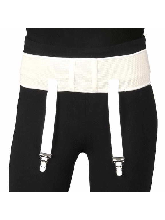 Garter Belt for Compression Stockings, White, X-Small