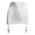 thumbnail image 1 of Garter Belt for Women, Fabric Skirt Style Elastic 4-Claw Adjustable Stocking Holders, White, 2X-Large, 1 of 5