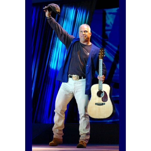 Garth Brooks Poster hats off on stage Art Poster 24x36 Multi-Color Square Adults Best Posters