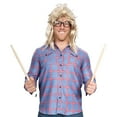 thumbnail image 1 of Garth SNL Character Halloween Cosplay Button Down Flannel Costume Shirt, 1 of 7