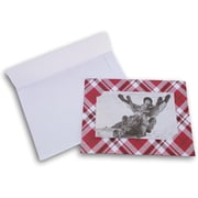 Gartner Photo Frame Note Cards for 5 x 3 Photos with Envelopes - Red Plaid - 7 X 5 Inches - 20 Count