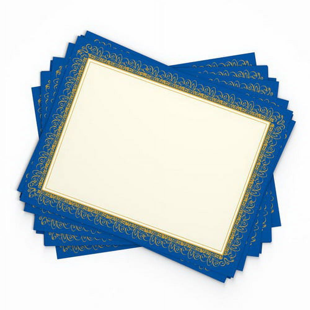 Long Luxury Blue Certificate Binder (Untitled) - S&N Genealogy