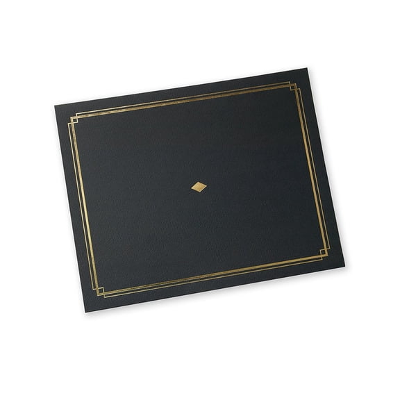 Gartner Studios Black Award Certificate Holder With Gold Foil, 6 count