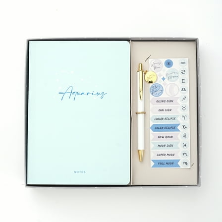 Gartner Studios Brand Aquarius Astrology Casebound Flex Journal Set, 5.75x8.125, 96 Sheets