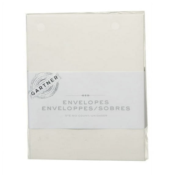 Gartner Studios® Envelopes, 4 3/8" x 5 3/4", Ivory, Pack Of 50
