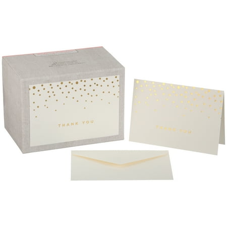 Gartner Studios Gold Foil Dots Thank You Cards, 50 count
