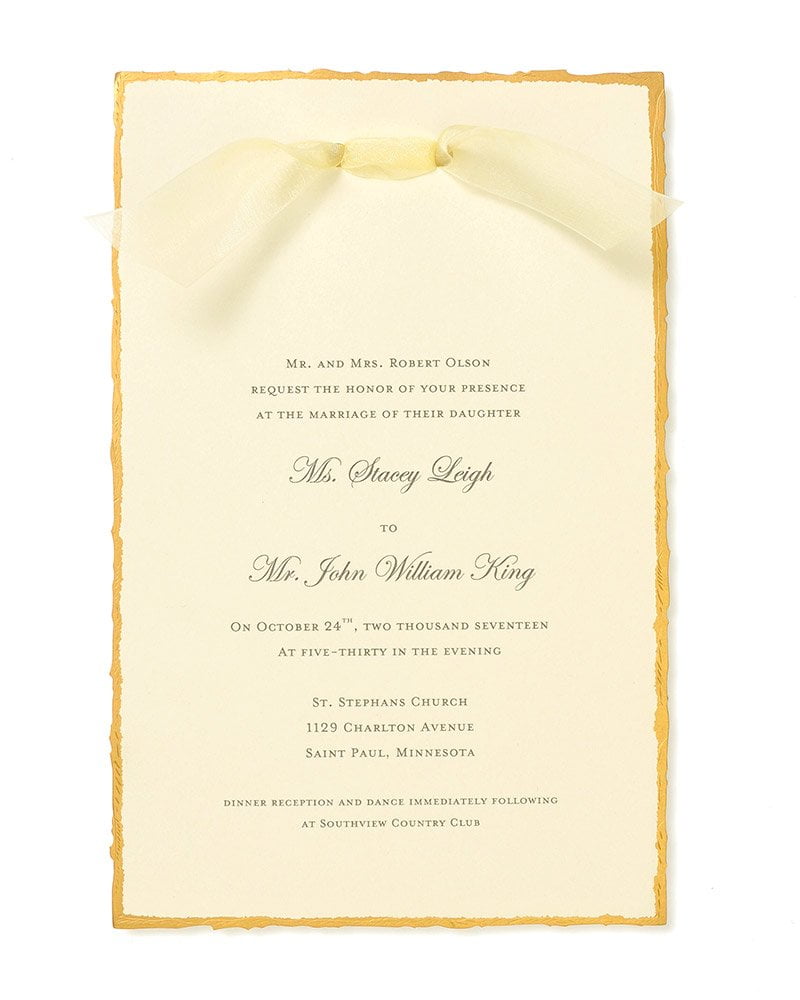 Gartner Studios Invitation Kit Gold Deckled Edge 50ct - Walmart.com