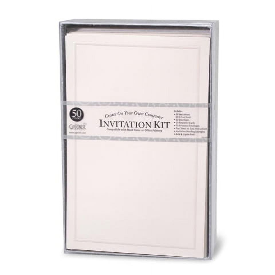 Gartner Studios Invitation Kit Pearl Ivory 50ct