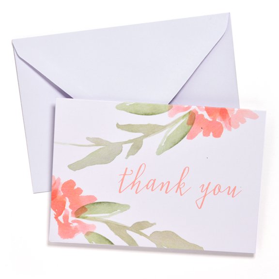 Gartner Studios Paper Party Thank You Greeting Card, Multicolor, 50 Count