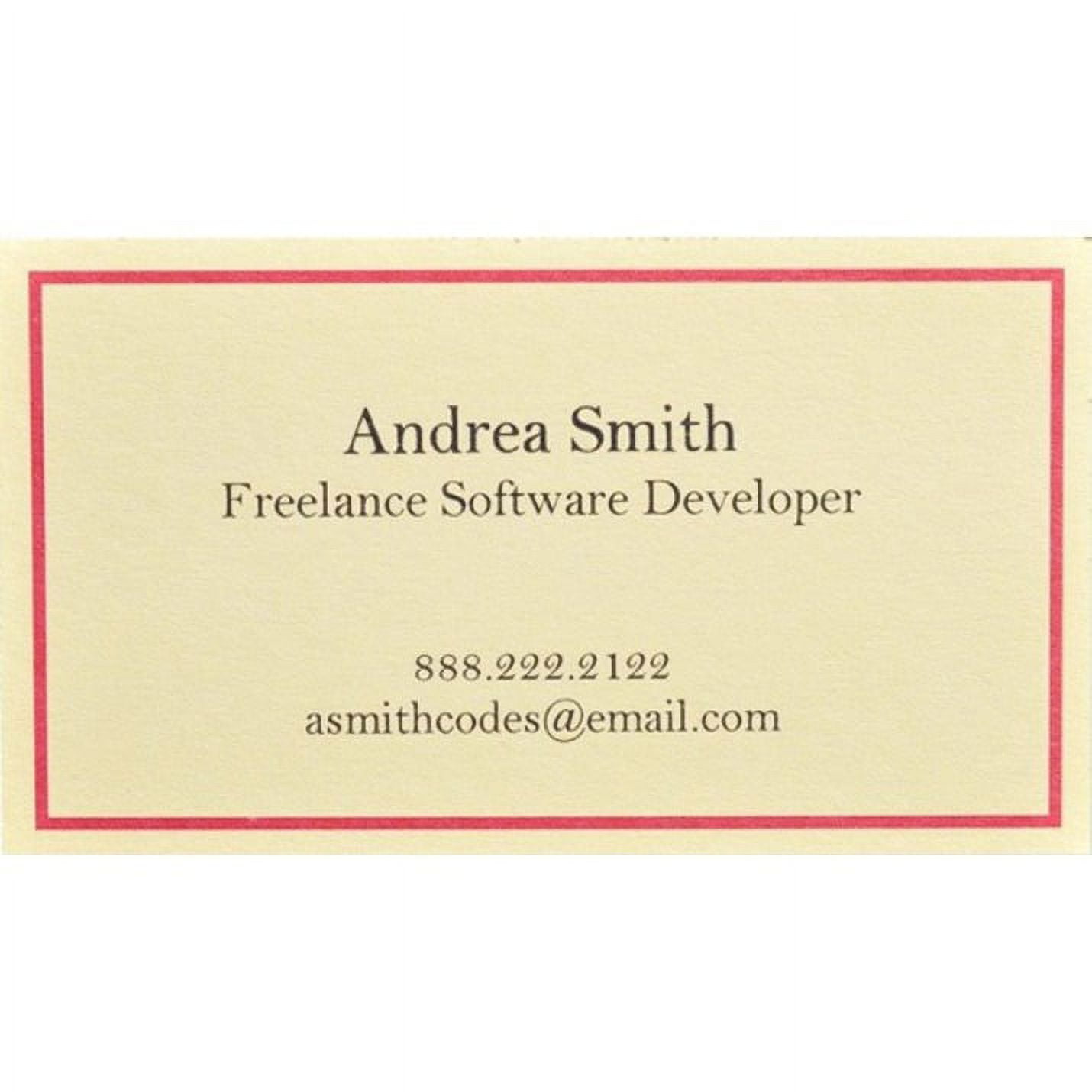 Gartner Studios Red Border Business Cards, 250 CT