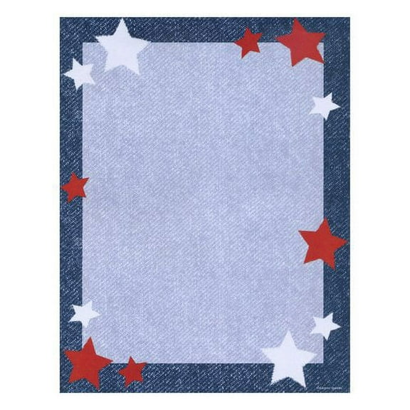 Gartner Studios Denim Star Stationery, 25 count