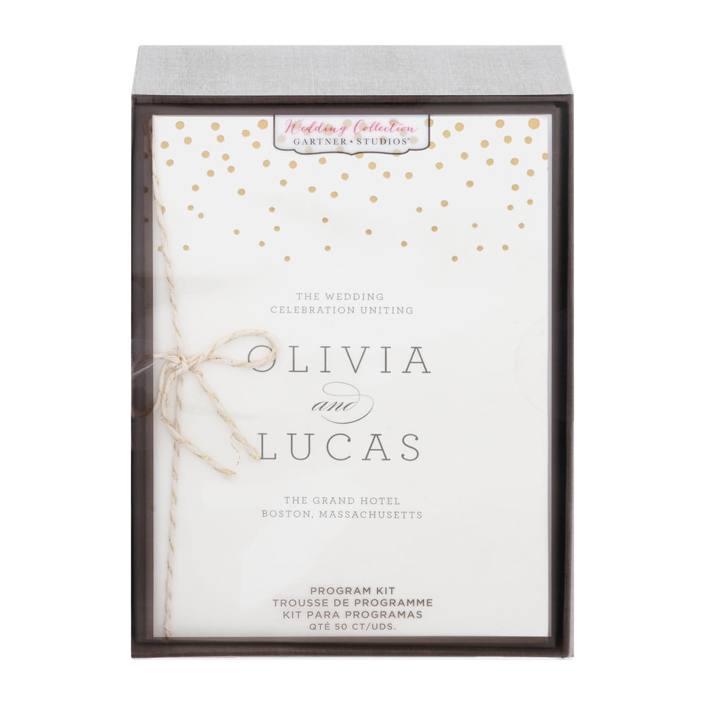 Gartner Studios Wedding Program Collection Kit, 50 Piece - Walmart.com