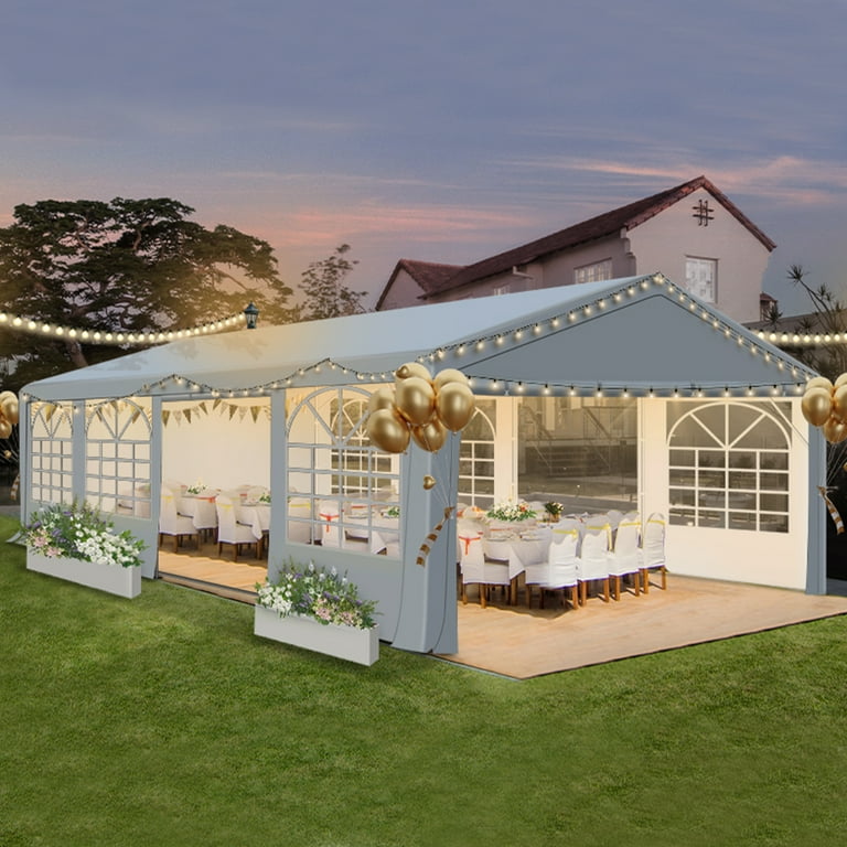Gartooo 20 x30 Heavy Duty Party Tent Outdoor Wedding Tent with Removable Sidewalls Event Gazebo Shelters Canopy for Party