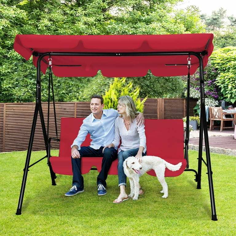 Red canopy swing sale