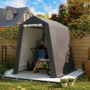 GARTOO 6 x 7 Portable Storage Shelter, Waterproof Outdoor Tent for Motorcycle, Tool Storage