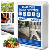 Garutom 40FT x 10FT Polypropylene Non-Woven Fabric Frost Cloth Plant Cover with Breathable, Lightweight, Durable, Anti-UV