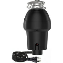 Garvee 1 HP Garbage Disposal with Air Switch, 4-Stage Grinding, 3500 RPM, Quiet Food Waste Disposer, Stainless Steel & ABS, for Kitchen, Matte Black