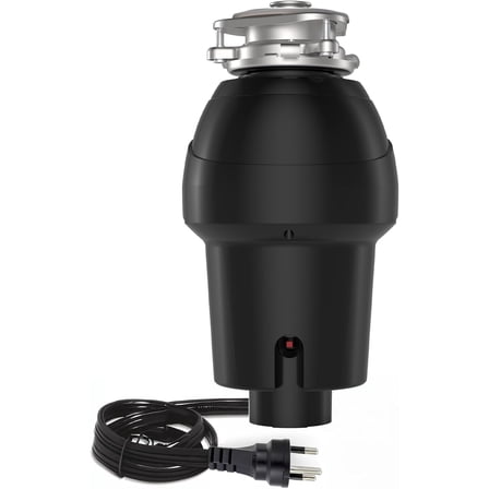 Garvee 1 HP Garbage Disposal with Air Switch, 4-Stage Grinding, 3500 RPM, Quiet Food Waste Disposer, Stainless Steel & ABS, for Kitchen, Matte Black